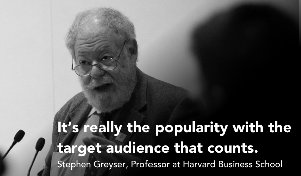 Harvard Professor, Stephen Greyser, Small Business Brand Quote